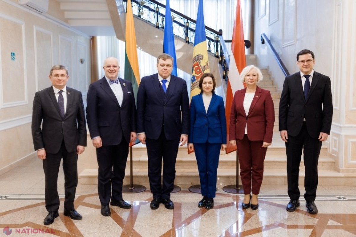 Maia Sandu, întrevedere istorică la Chișinău cu șefii parlamentelor baltice: modelul Estoniei, Letoniei și Lituaniei arată avantajele integrării europene pentru Moldova