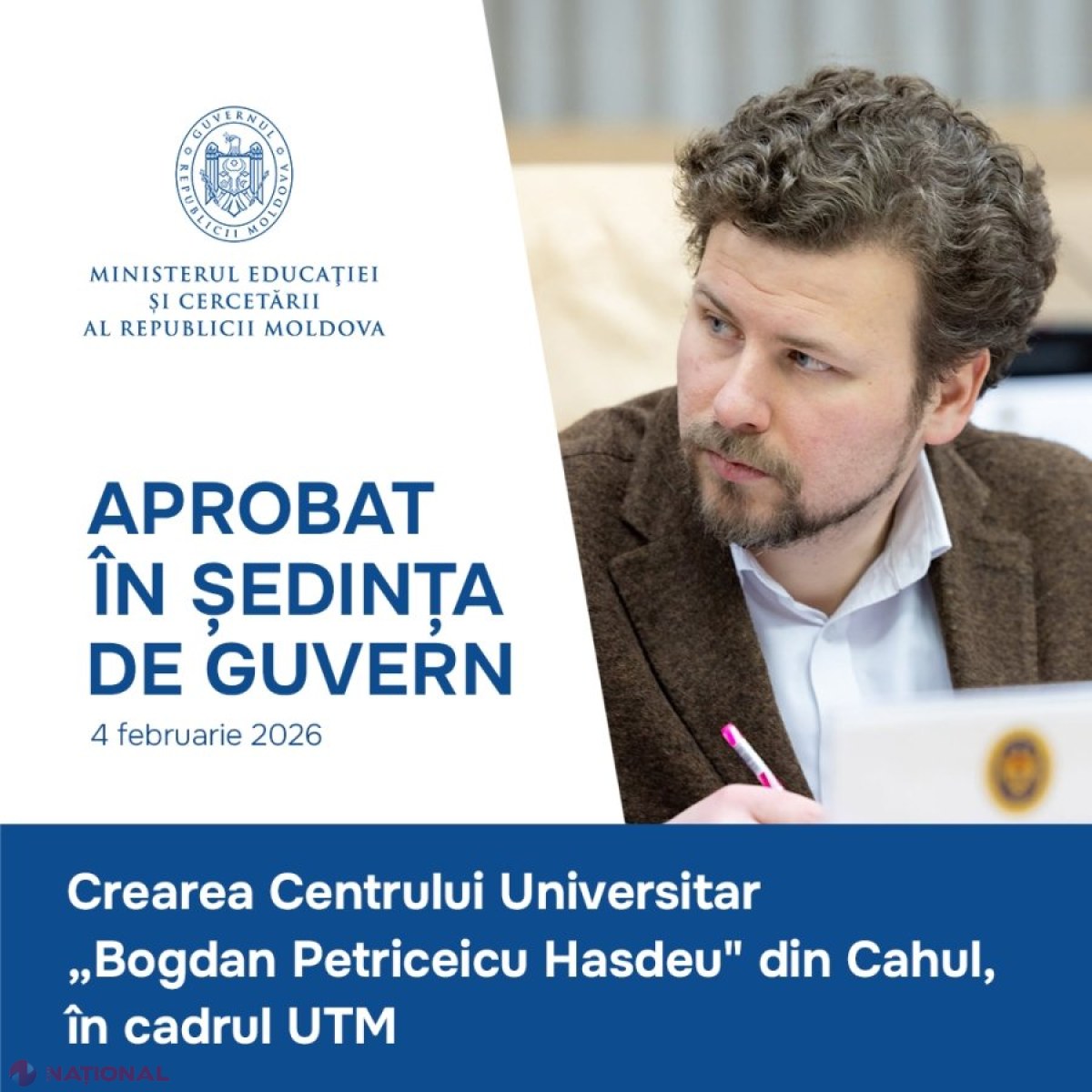UTM preia Universitatea din Cahul și creează Centrul Universitar „Bogdan Petriceicu Hașdeu”, cu investiții de cel puțin 10 milioane lei anual pentru sudul țării