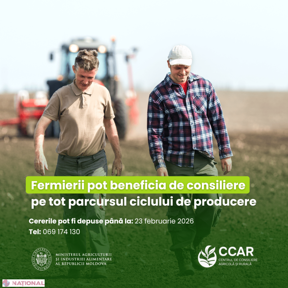 Lansat apelul pentru fermierii micro, mici și mijlocii care vor consiliere pe tot ciclul de producere în agricultură