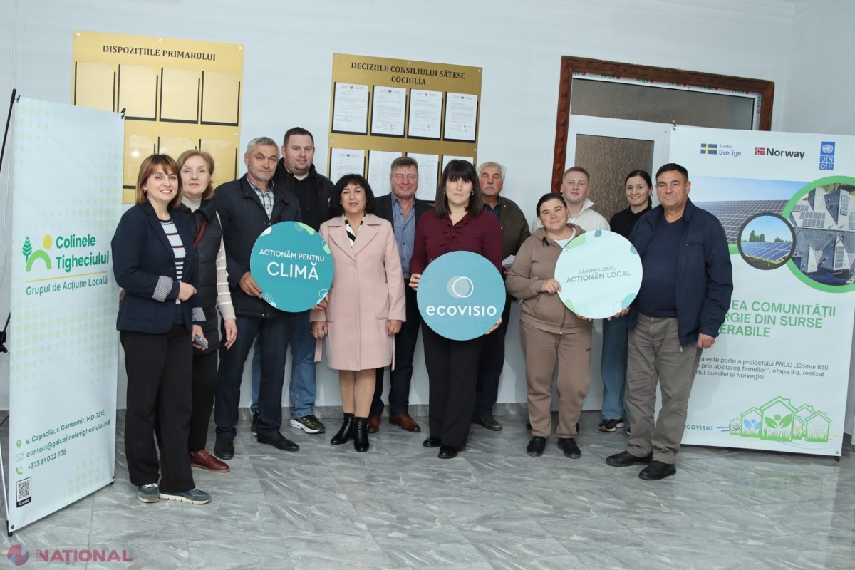 Prima comunitate de energie regenerabilă din Moldova, lansată la Cociulia cu sprijin PNUD și economii de 350 000 lei anual