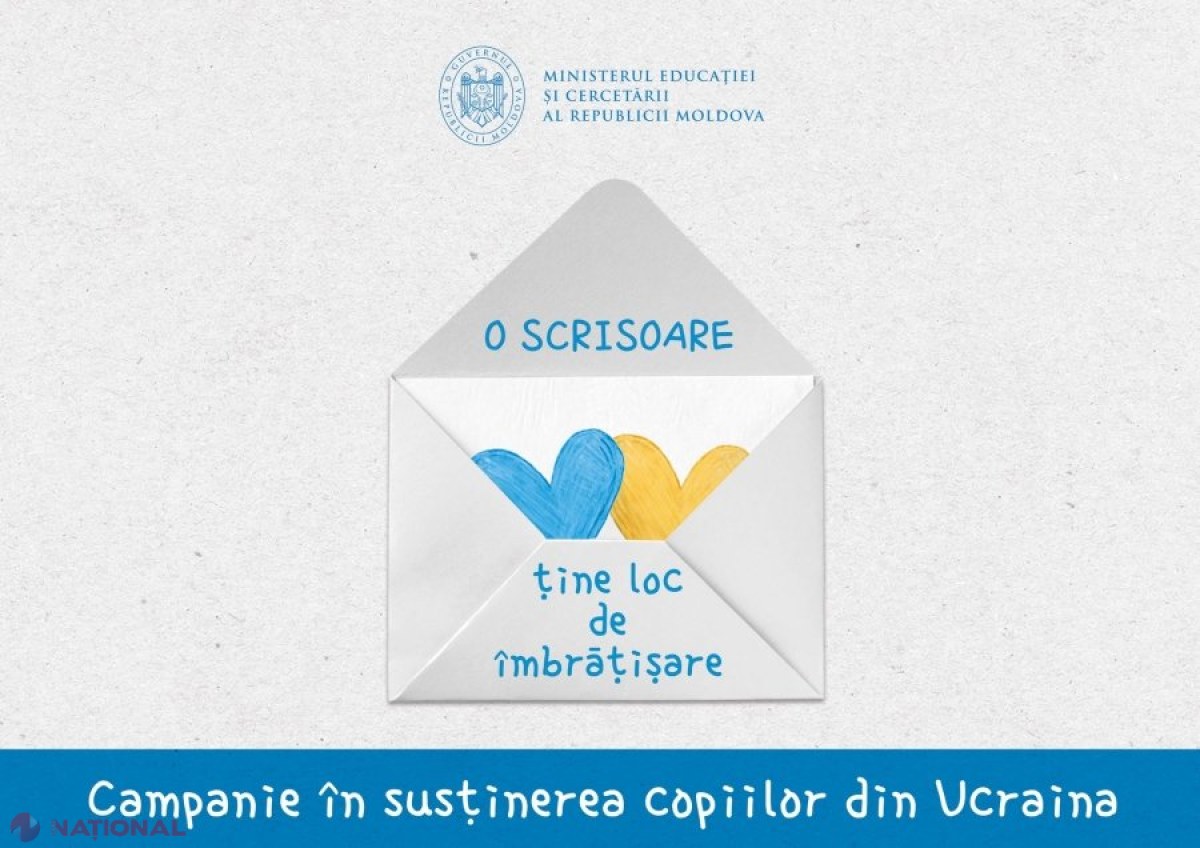 MEC pornește campania națională „O scrisoare ține loc de îmbrățișare” pentru copiii din Ucraina