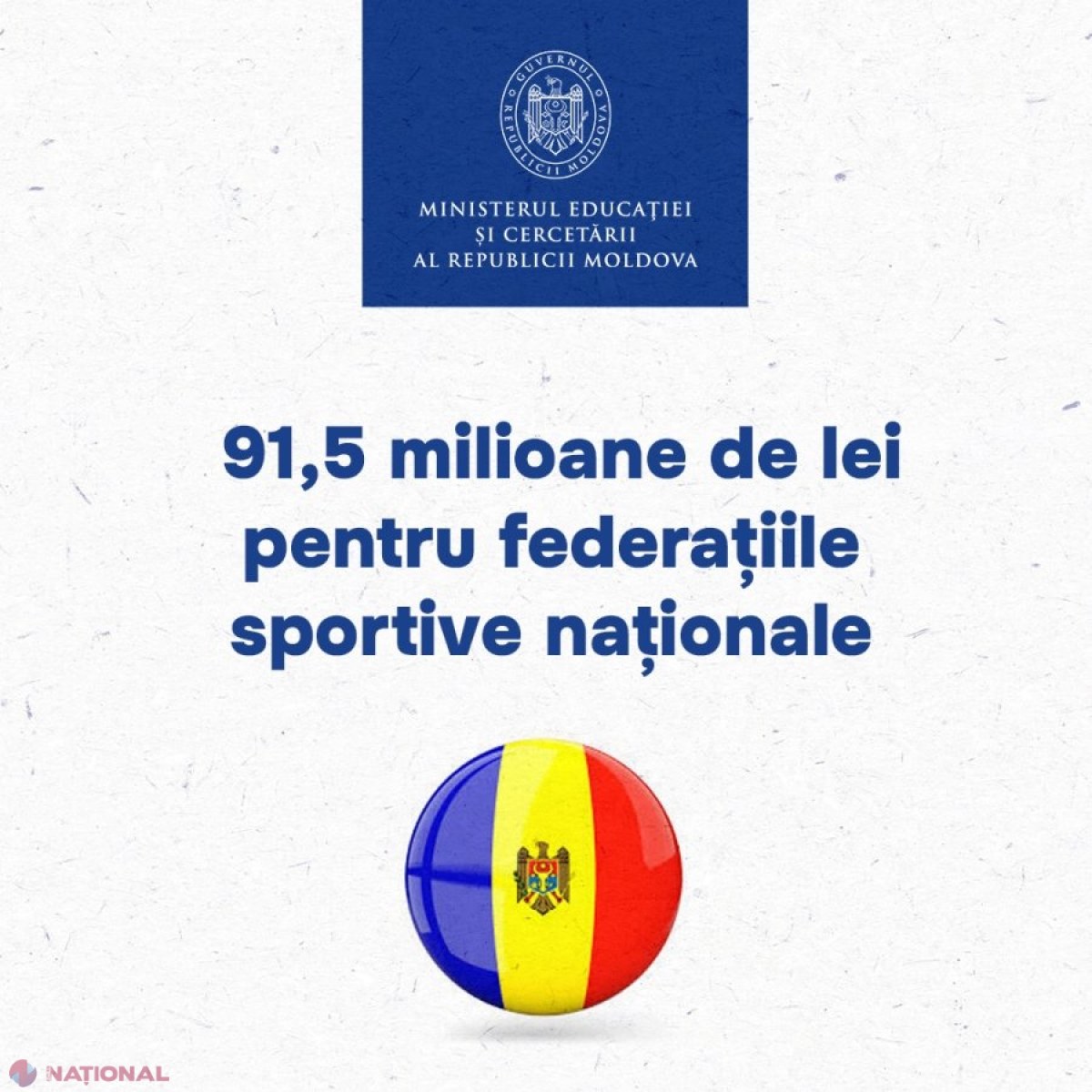 Buget majorat la 91,5 milioane lei pentru federațiile sportive în 2026, în funcție de performanțele din 2025