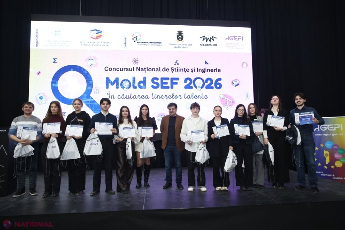 Elevii talentați ai Moldovei, premiați la Concursul Național de Științe și Inginerie „Mold SEF 2026”