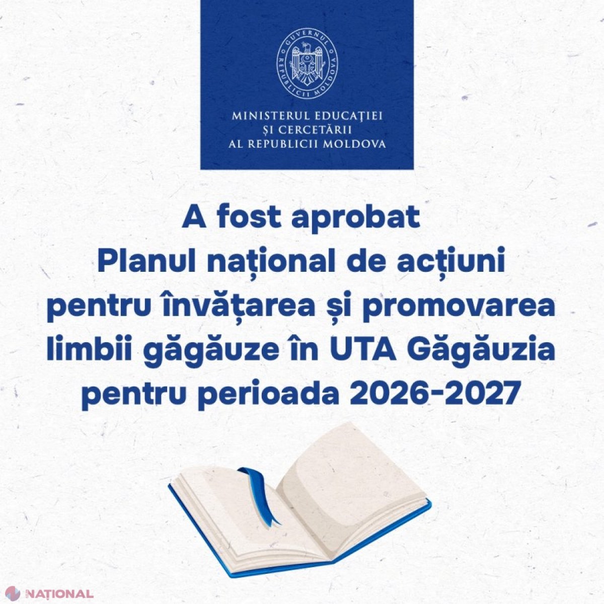 Plan național pentru revitalizarea și promovarea limbii găgăuze în UTA Găgăuzia în perioada 2026-2027