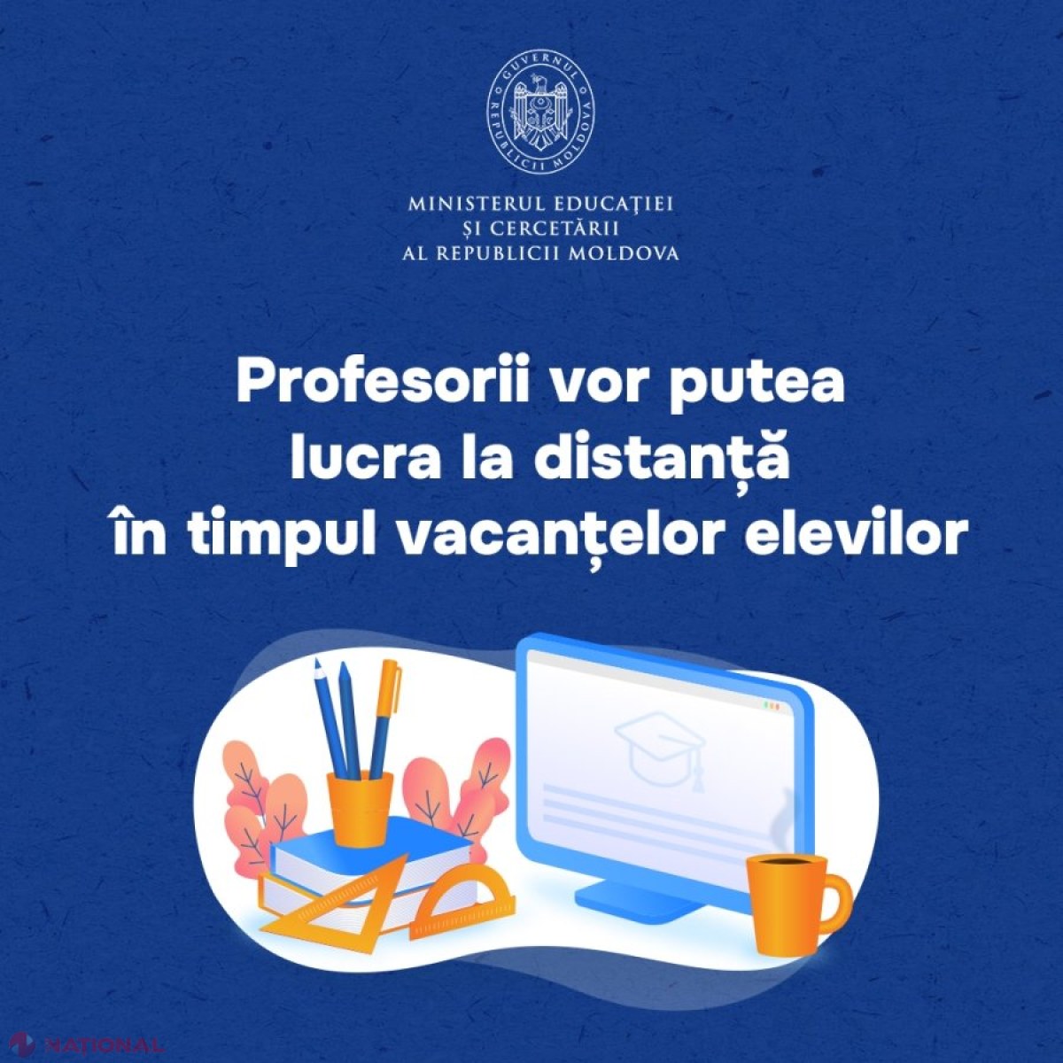 Profesorii vor putea lucra de acasă în vacanțele elevilor, cel mult două zile pe săptămână la școală