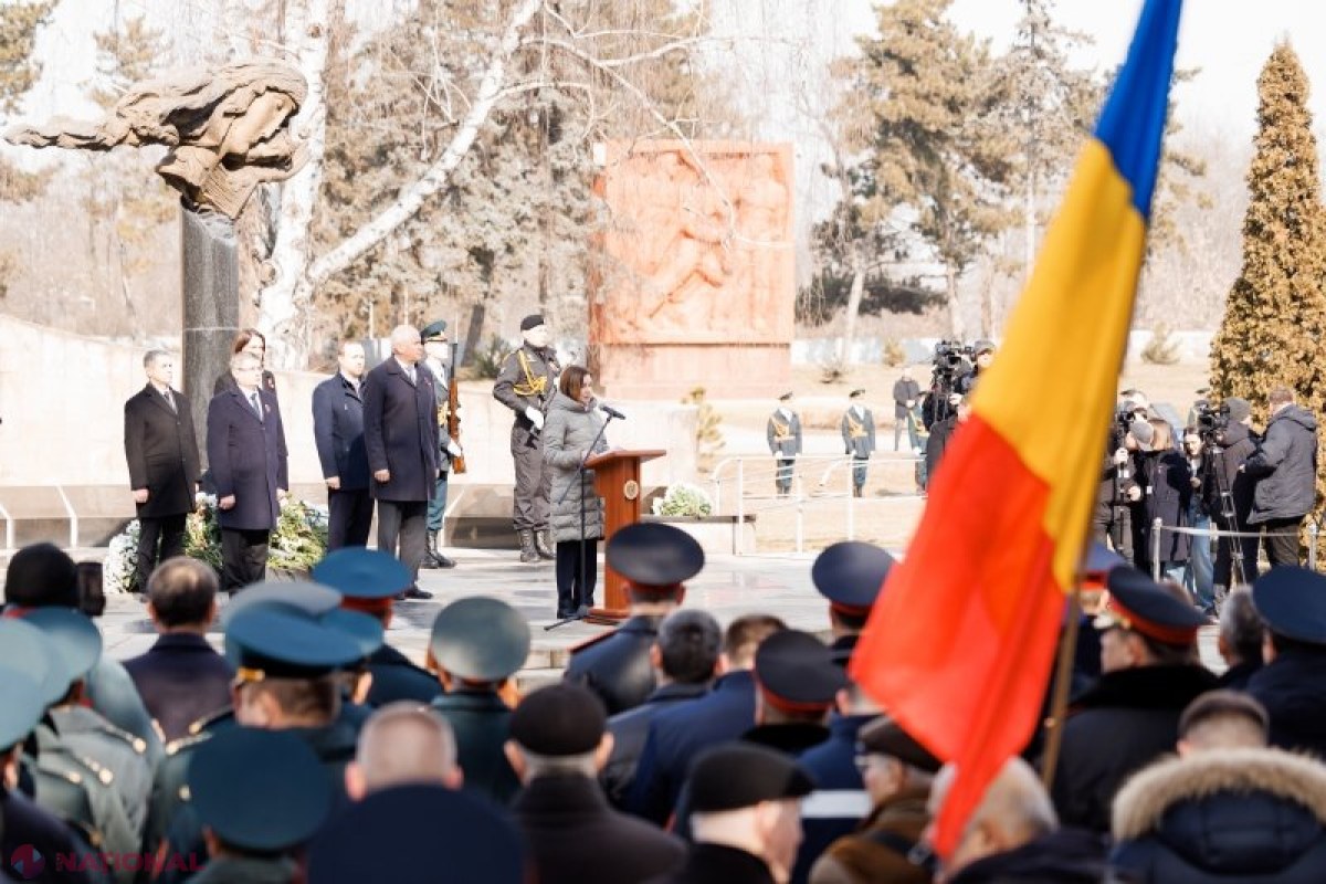 Maia Sandu, de Ziua Memoriei și Recunoștinței: „În războiul de pe Nistru și astăzi în Ucraina, agresorul este Rusia. Cerem retragerea trupelor rusești din Republica Moldova”