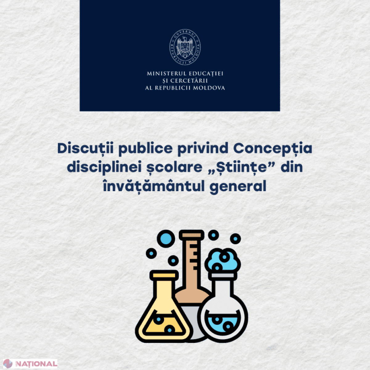 MEC cheamă profesorii și experții să contribuie la noua Concepție a disciplinei „Științe” în învățământul general
