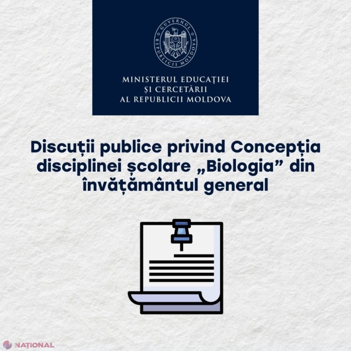 MEC lansează consultări publice pe noua Concepție a disciplinei „Biologia” în învățământul general