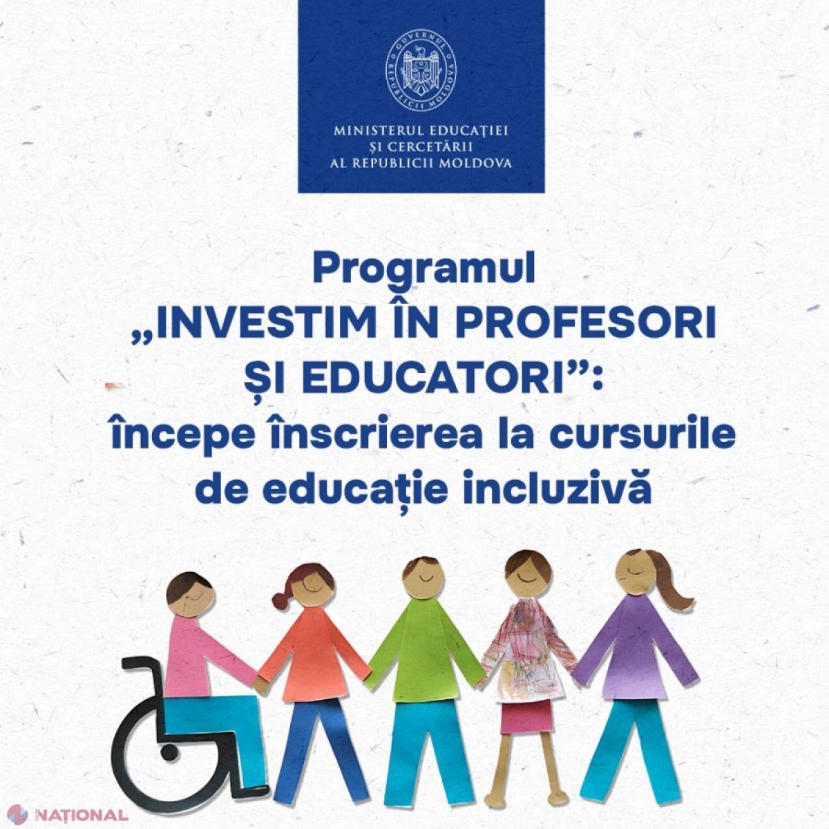 „Investim în profesori și educatori”: înscrieri la cursurile gratuite de educație incluzivă pentru 2.000 de cadre didactice din Republica Moldova