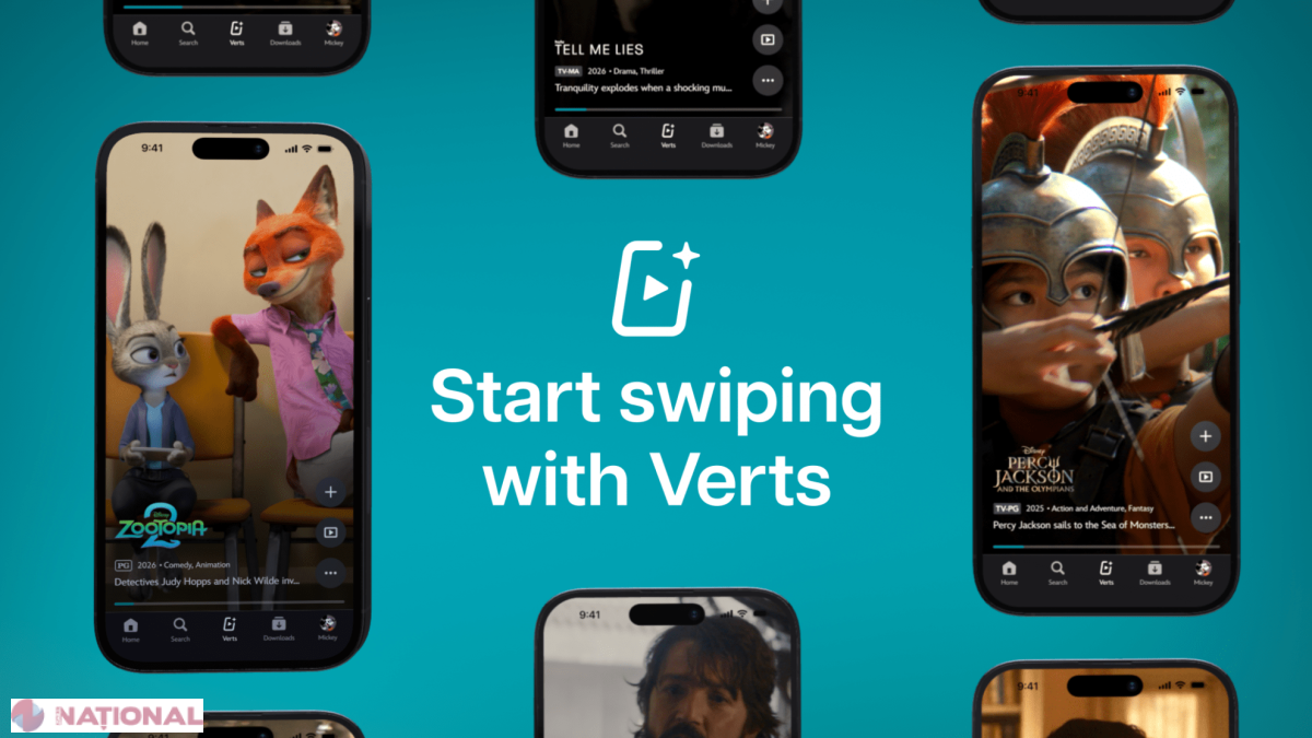 Disney+ lansează Verts, flux de videoclipuri scurte în stil TikTok pentru a crește interacțiunea pe platformă