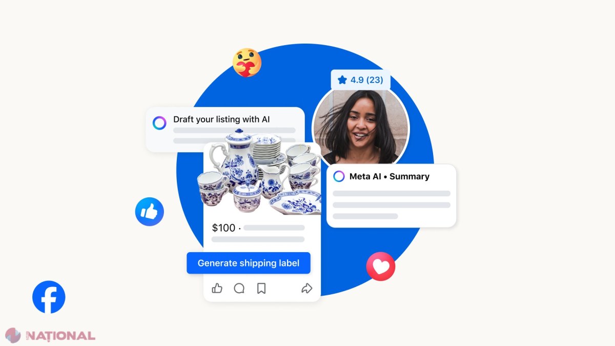 Facebook Marketplace introduce Meta AI care răspunde automat la mesajele cumpărătorilor și creează anunțuri pentru vânzători