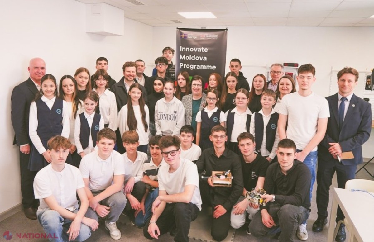 FabLab modern pentru educație STEAM inaugurat la Liceul „Mihai Eminescu” din Ungheni, parte a Rețelei Școlilor Model