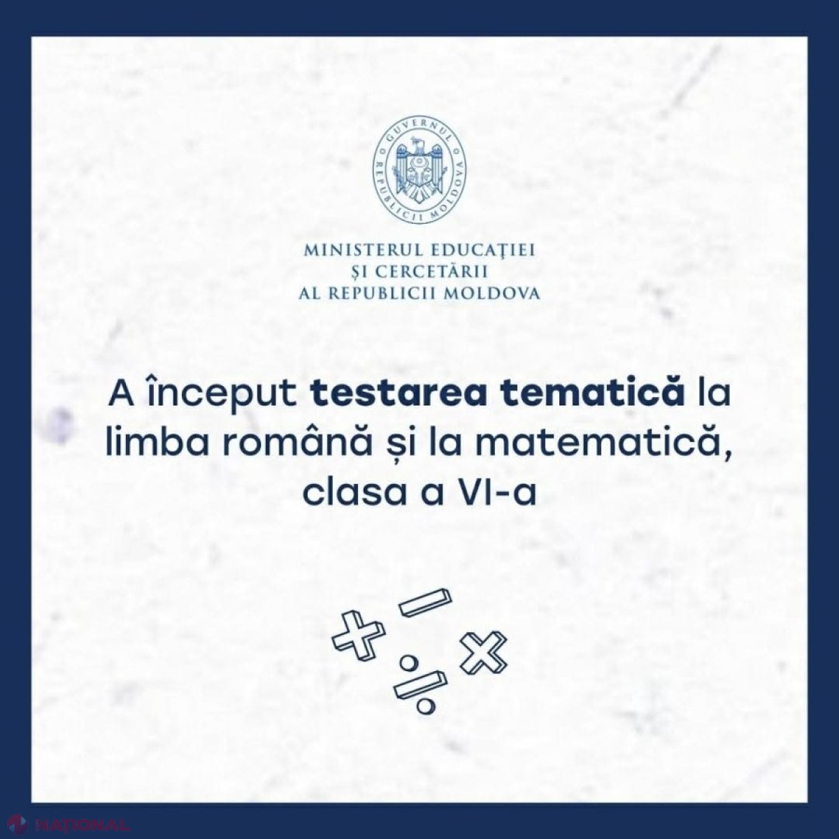 Peste 33.000 de elevi de clasa a VI-a susțin testarea tematică la română și matematică în toată Republica Moldova