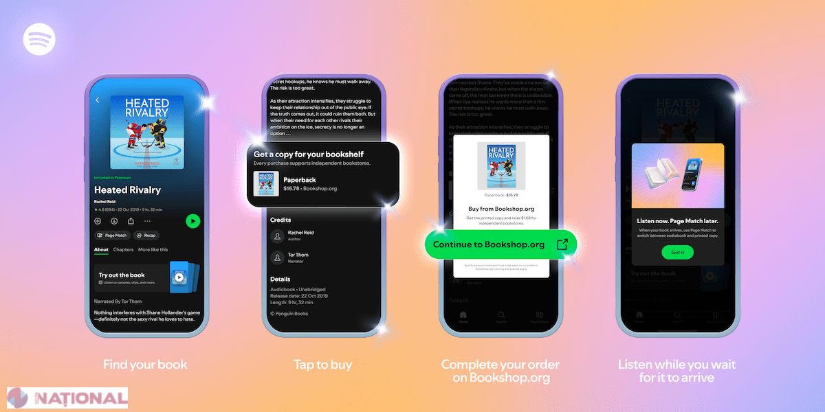 Spotify intră pe piața cărților tipărite: utilizatorii din SUA și Marea Britanie pot cumpăra volume fizice direct din aplicație
