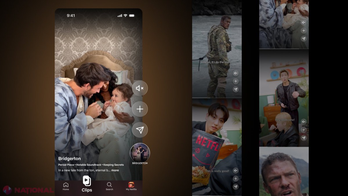 Netflix lansează „Clips”, feed vertical de tip TikTok pentru descoperirea rapidă a conținutului