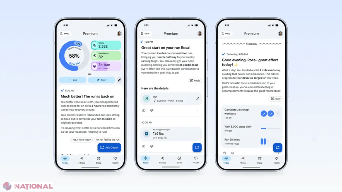 Google lansează pe 19 mai antrenorul de sănătate cu inteligență artificială în noua aplicație Health, pentru 9,99 dolari pe lună