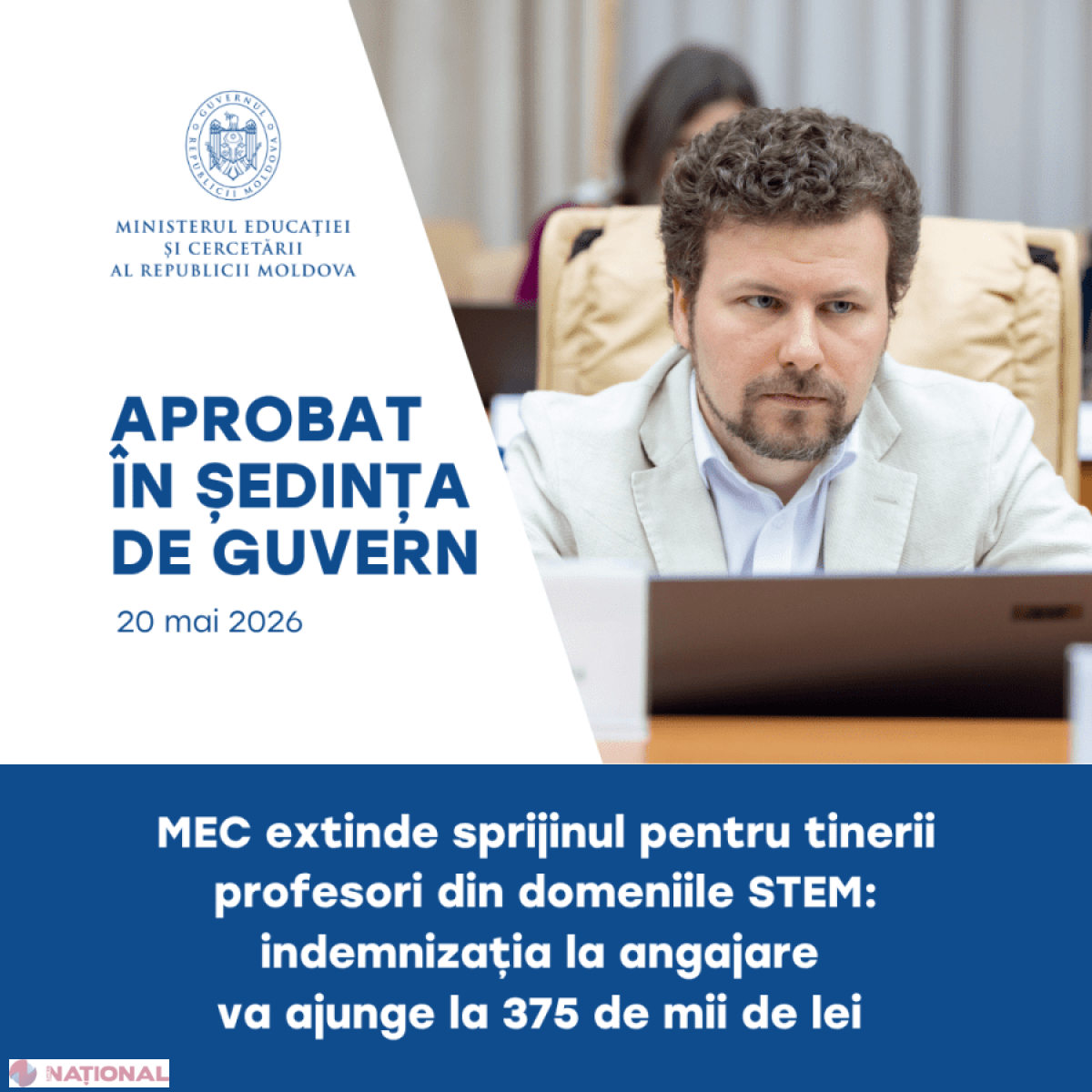 Tinerii profesori de matematică, fizică, chimie, biologie, informatică și română vor primi până la 375 000 de lei la angajare în școlile publice