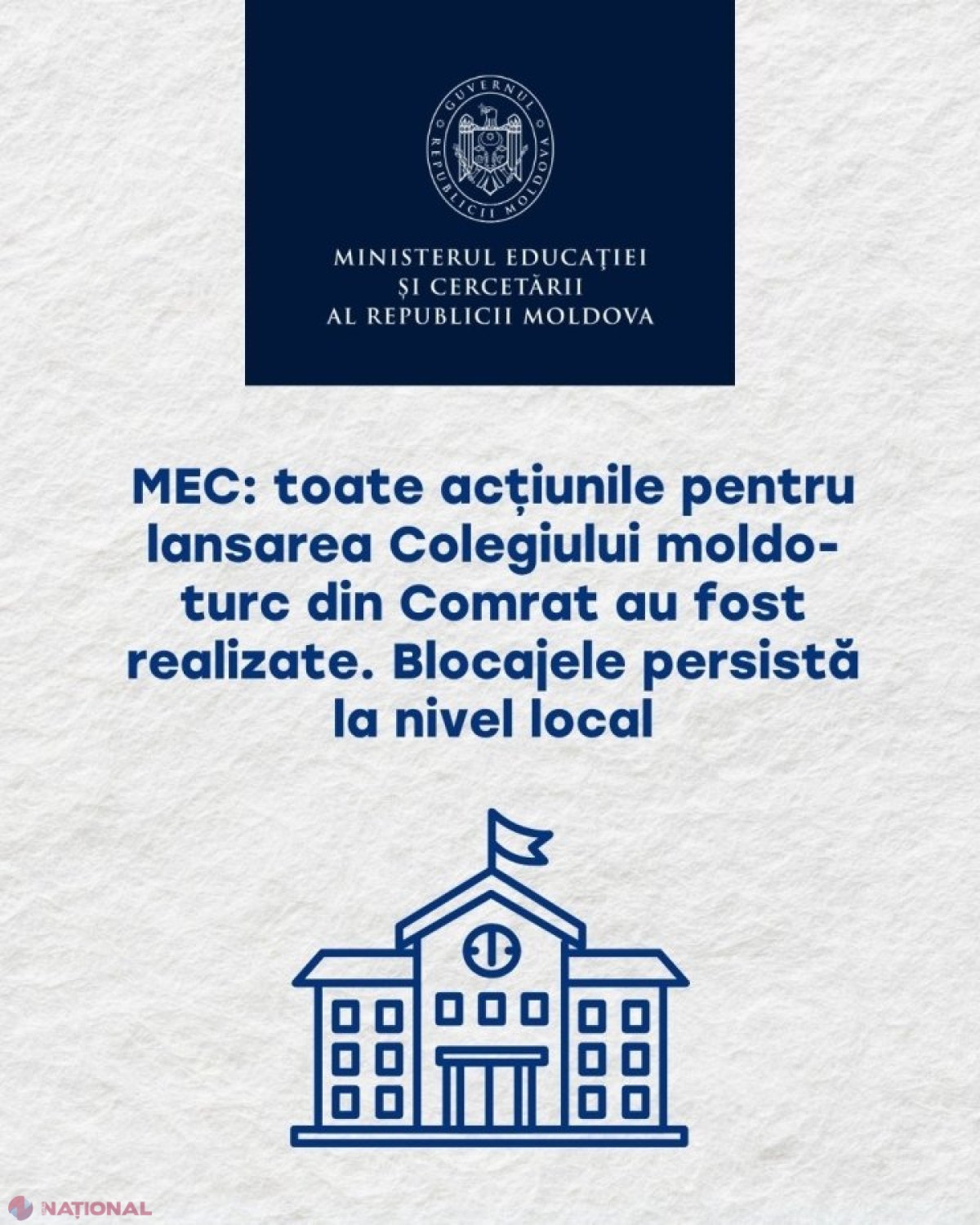 Colegiul moldo-turc din Comrat, blocat de autoritățile locale, deși Ministerul Educației anunță că a îndeplinit toate procedurile pentru deschidere
