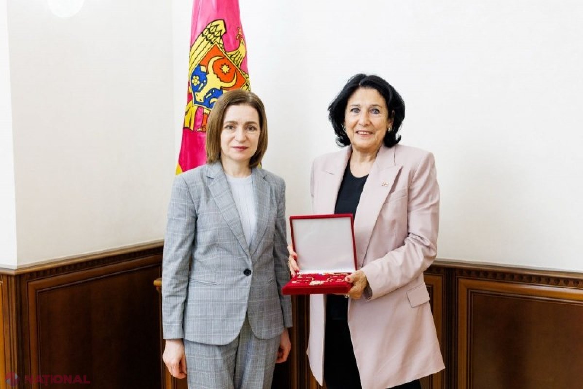 Maia Sandu i-a înmânat „Ordinul Republicii” fostei președinte a Georgiei, Salomé Zourabichvili