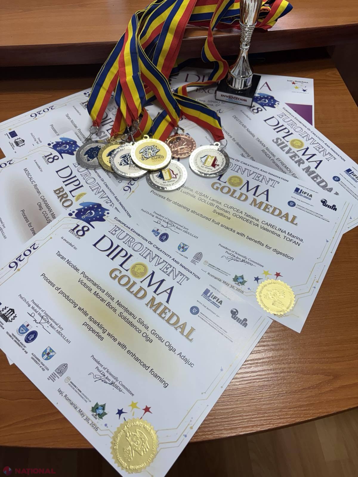 Cercetătorii moldoveni din agricultură și medicină veterinară, premiați cu 8 medalii la EUROINVENT 2026 în România