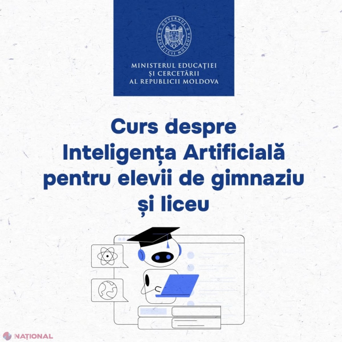 UNICEF și Ministerul Educației lansează un curs video prin care elevii învață să folosească inteligent și responsabil inteligența artificială în procesul de învățare