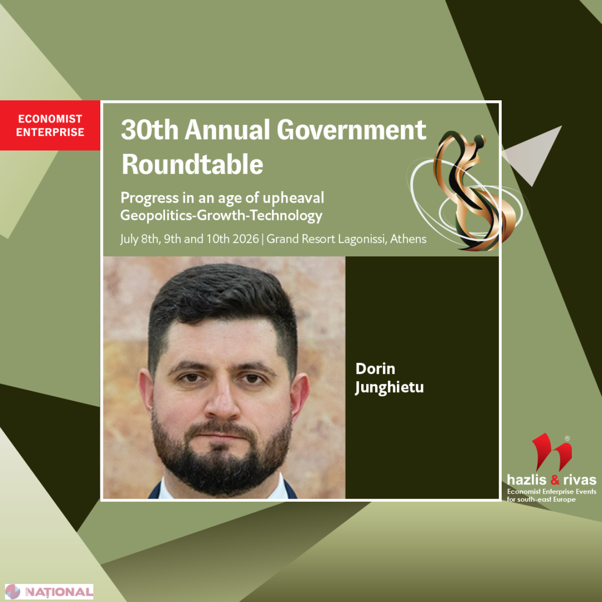 Ministrul Energiei, Dorin Junghietu, promovează la Atena securitatea energetică a Republicii Moldova la reuniunea Economist Government Roundtable