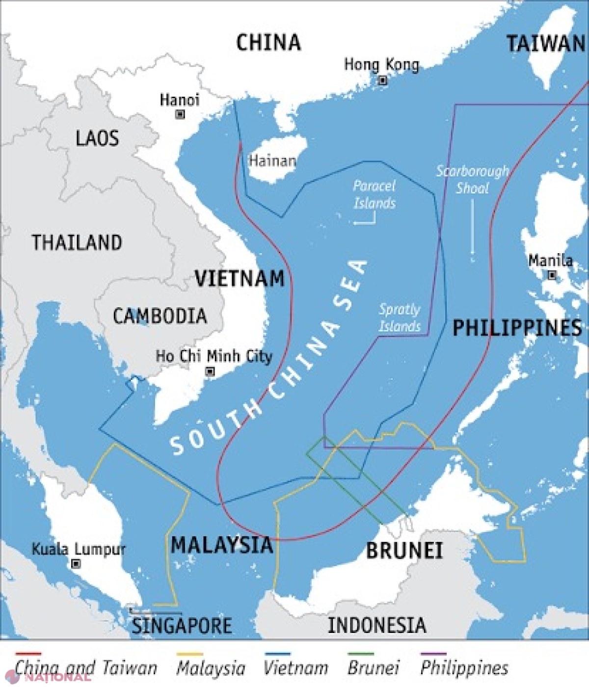 România, alături de SUA și alte state, reafirmă prin declarație comună că pretențiile maritime ale Chinei în Marea Chinei de Sud nu au temei juridic