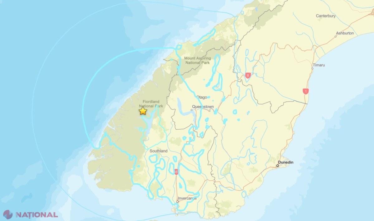 Cutremur de 5,9 și avertizare de tsunami lângă poarta de acces spre zona turistică Fiordland din Noua Zeelandă