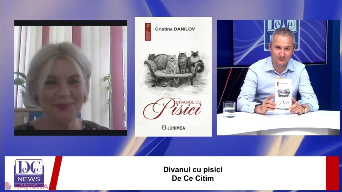 Cristina Danilov, între literatură și psihologie, invitată la „De Ce Citim” pentru „Divanul cu pisici – din însemnările unui psiholog”