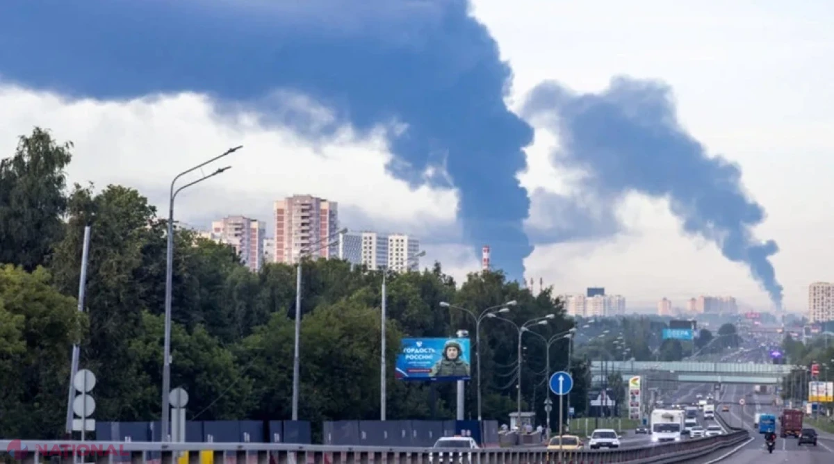Atac ucrainean cu peste 400 de drone lovește regiunea Moscova: zece răniți, instalația industrială Iujnie Vrata și un depozit de petrol în flăcări