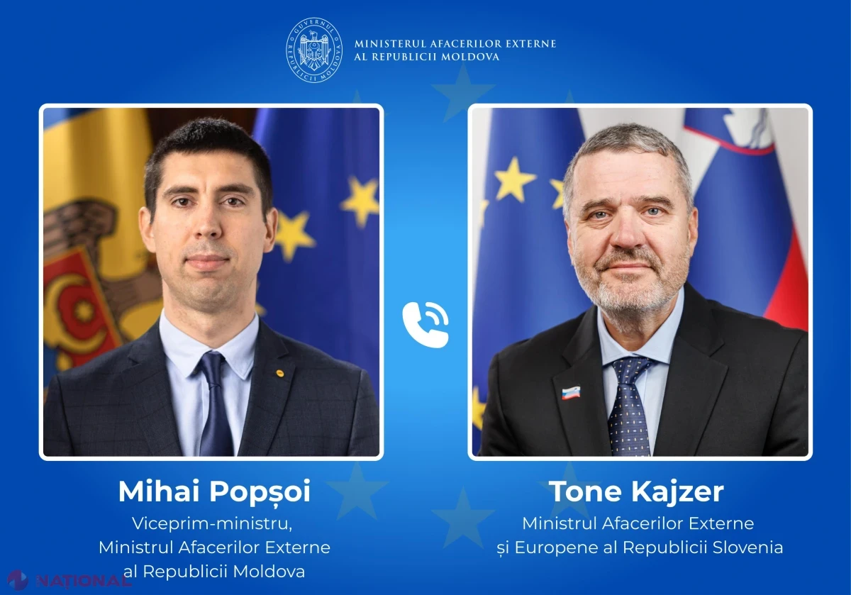 Mihai Popșoi și noul ministru sloven de externe, Tone Kajzer, discută despre sprijinul pentru integrarea europeană a Republicii Moldova și extinderea cooperării bilaterale