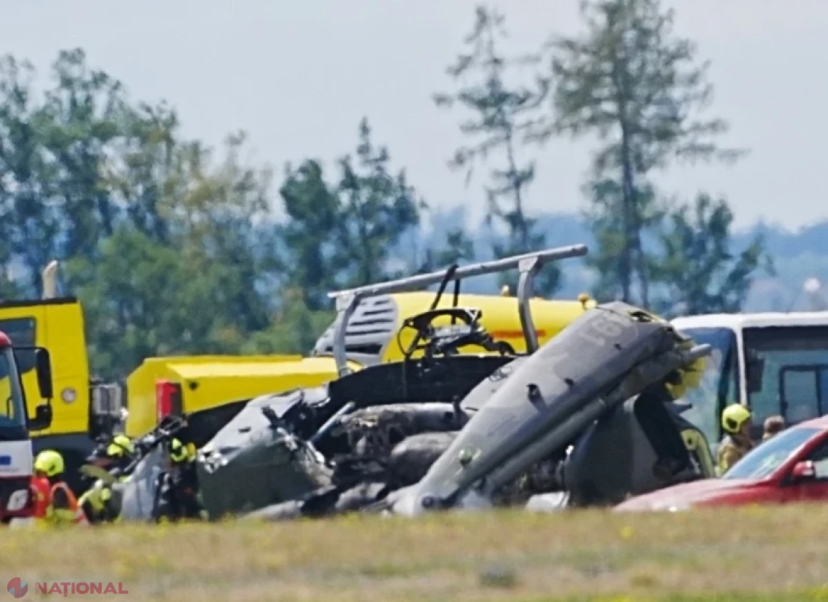 Un militar mort și alți trei răniți după prăbușirea unui elicopter militar Venom la baza aeriană de la Namest nad Oslavou, în sud-estul Cehiei