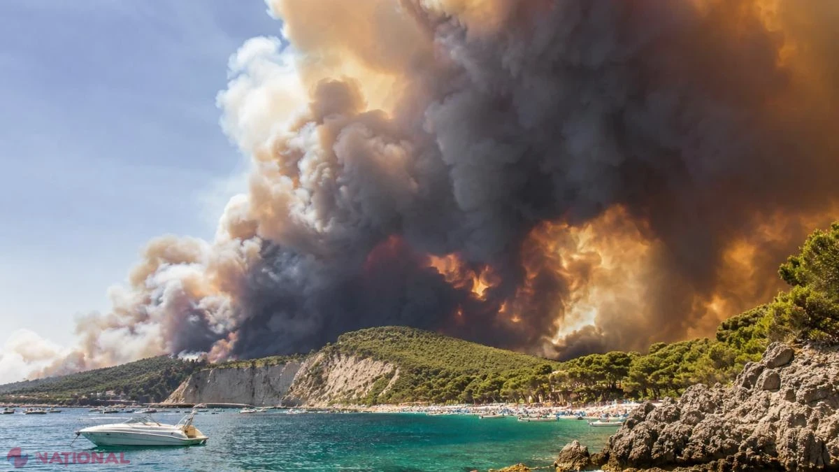 Incendiu de vegetație în Puglia: peste 400 de turiști evacuați pe mare din stațiunea Peschici