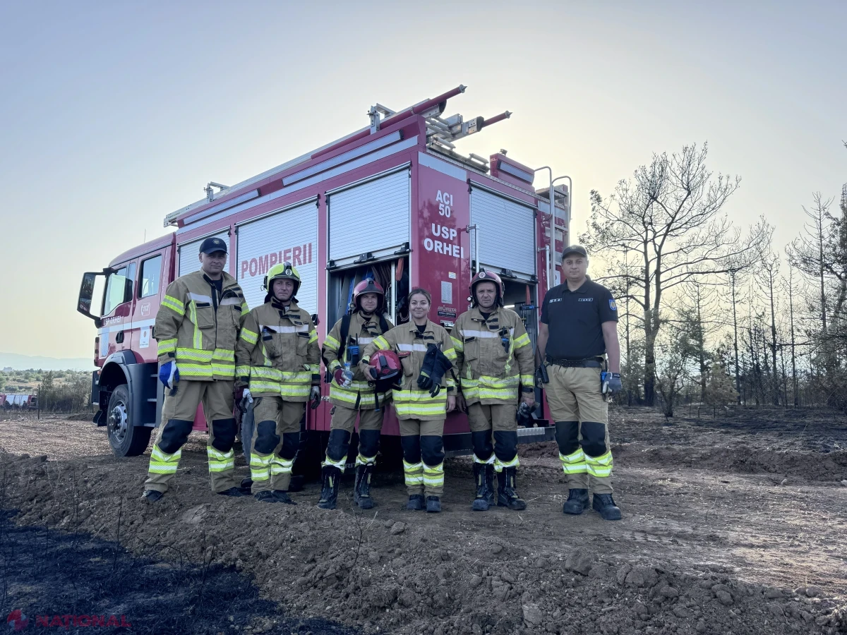 Pompierii moldoveni au stins un puternic incendiu de pădure lângă Salonic, în misiunea UE din Grecia