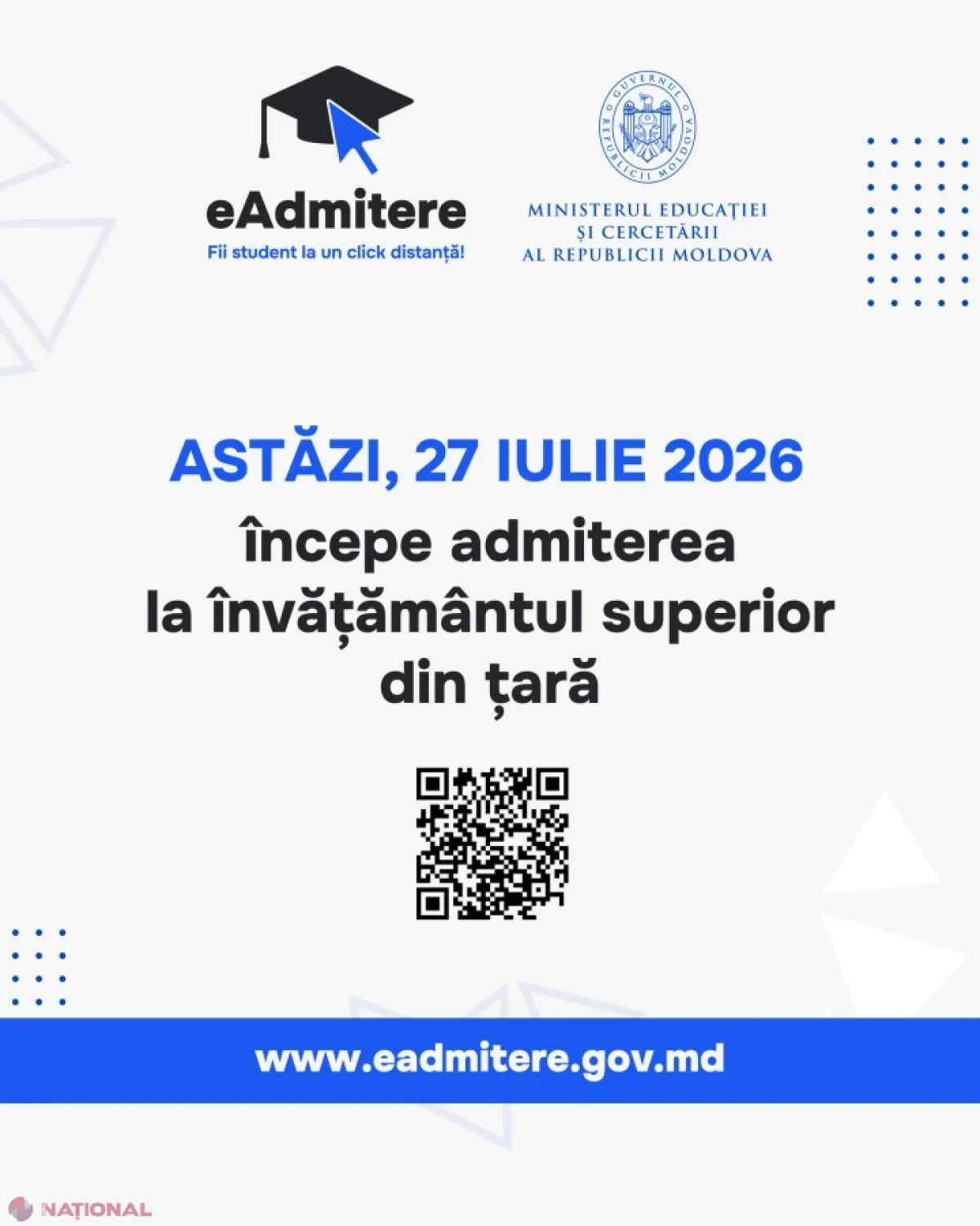 Admitere online la universitățile din Republica Moldova: peste 9.000 de locuri bugetare pentru licență, master și studii avansate în anul 2026-2027