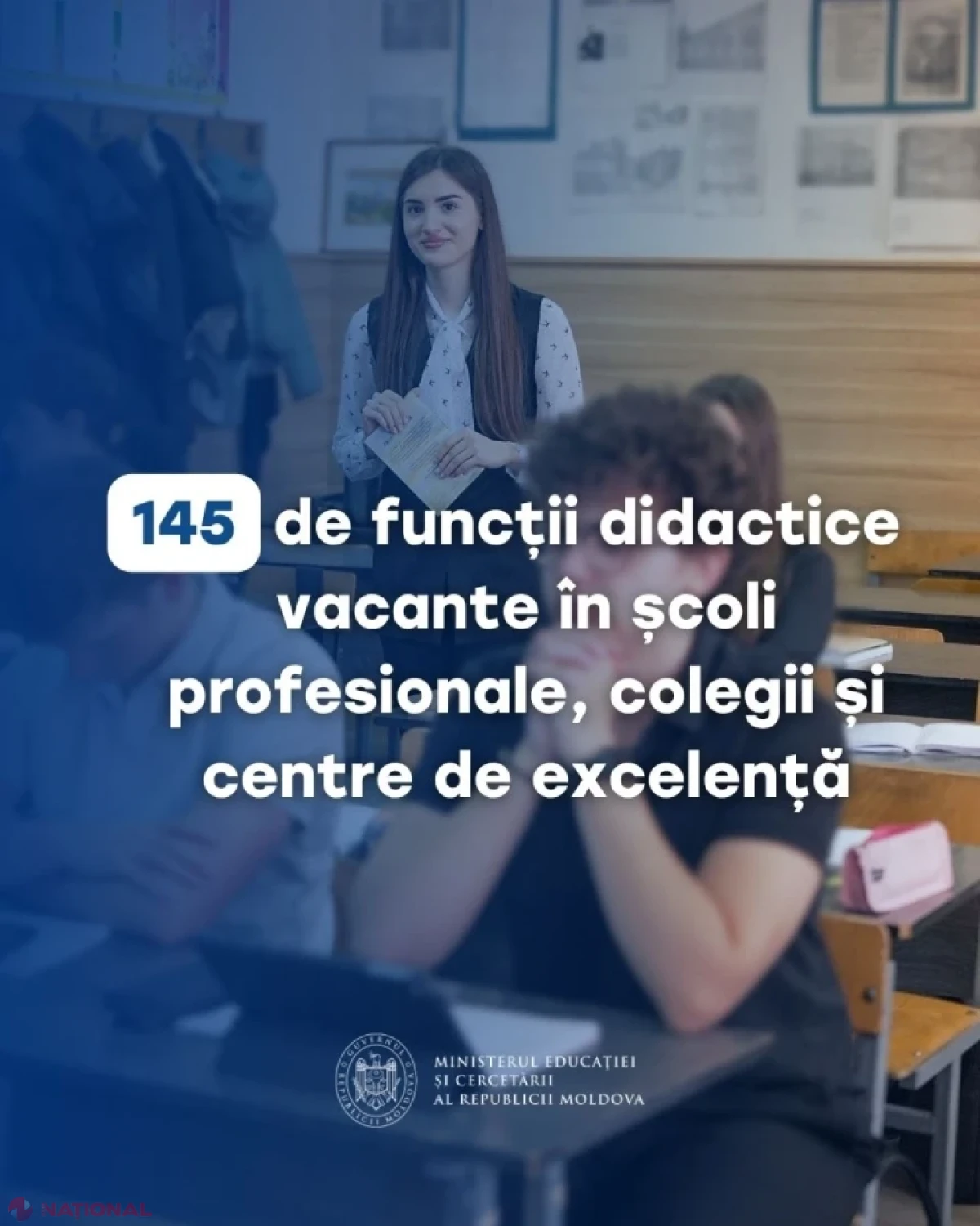MEC oferă indemnizații de până la 375 de mii de lei pentru tinerii profesori repartizați în 145 de posturi vacante în învățământul profesional tehnic