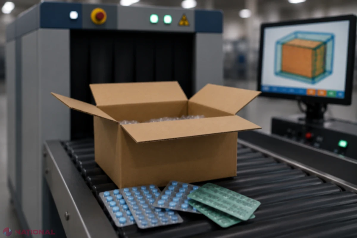 Preparate farmaceutice ascunse în colet de haine, depistate în tranzit pe Aeroportul Chișinău