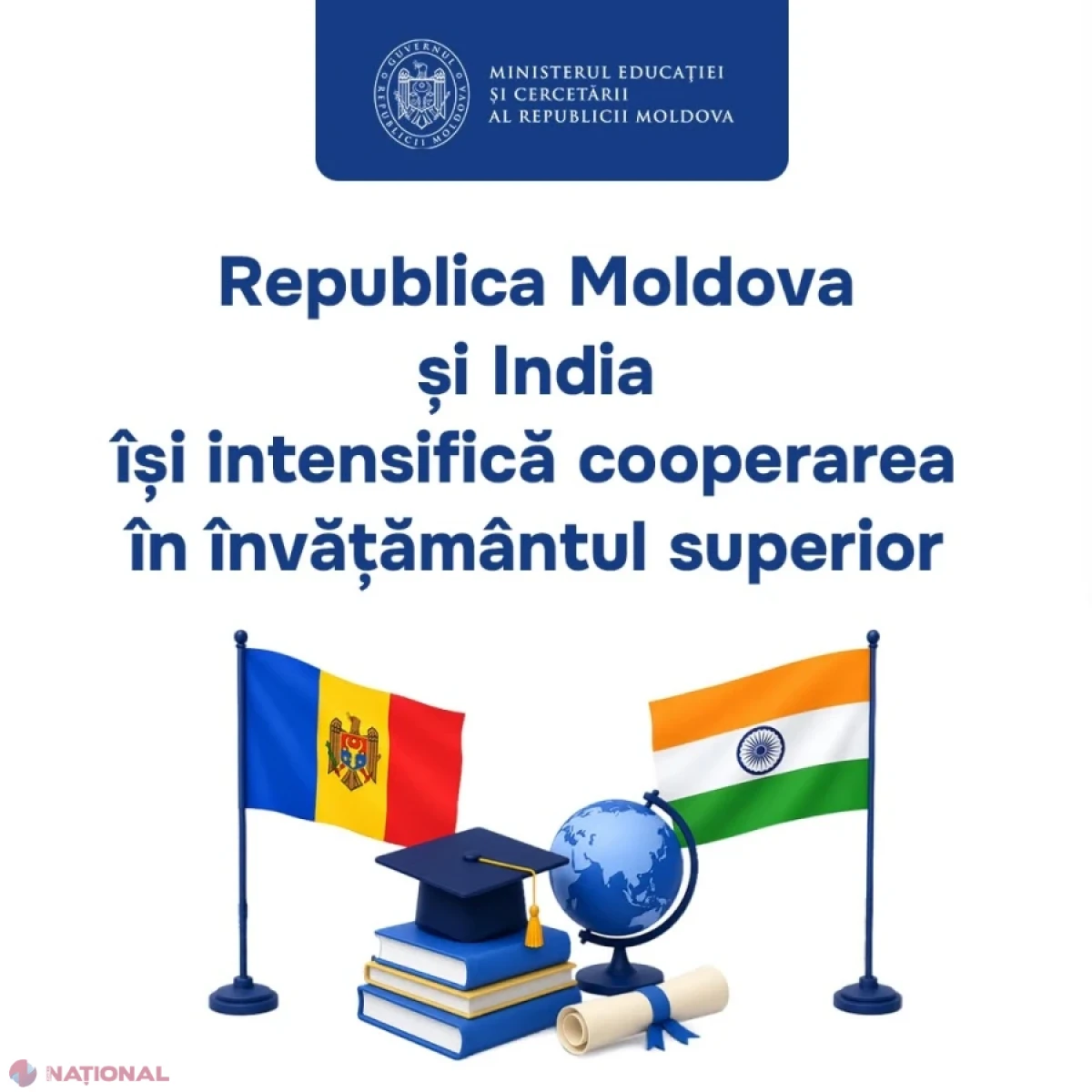 Moldova și India își consolidează parteneriatul academic printr-un nou Memorandum pentru învățământul superior
