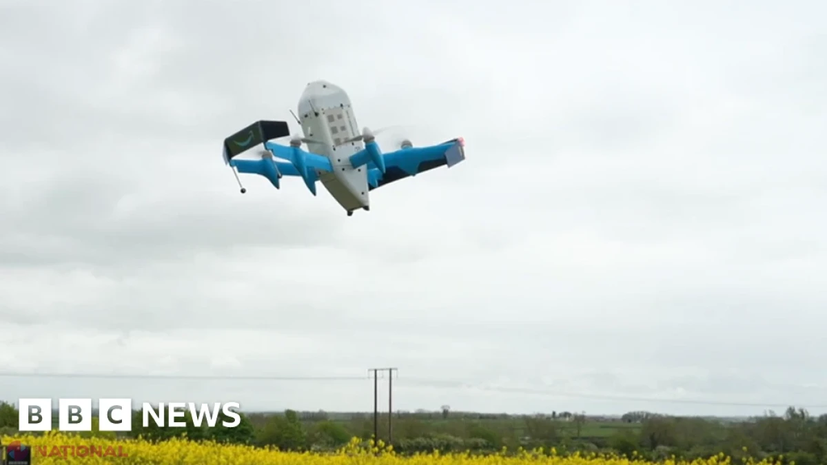 Dronă Amazon Prime Air s-a prăbușit într-o grădină în timpul unei livrări experimentale în Darlington