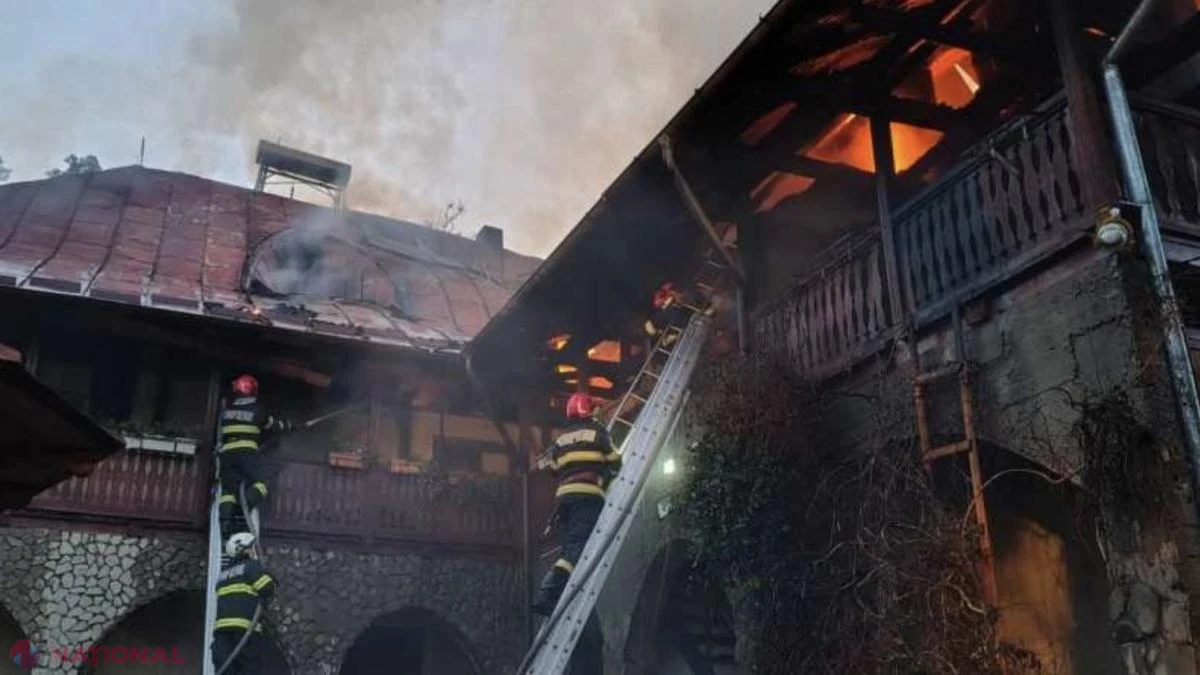 Incendiu puternic la Mănăstirea Bisericani din Neamţ: o persoană găsită carbonizată într-o chilie