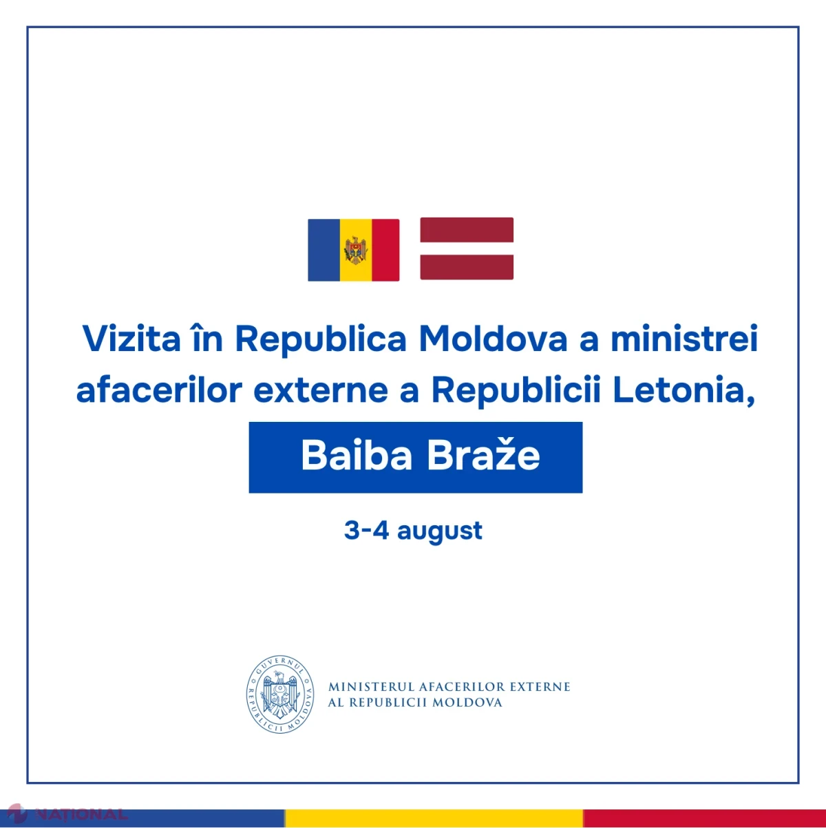 Ministra de externe a Letoniei, Baiba Braže, vine la Chișinău pentru discuții despre integrarea europeană a Republicii Moldova