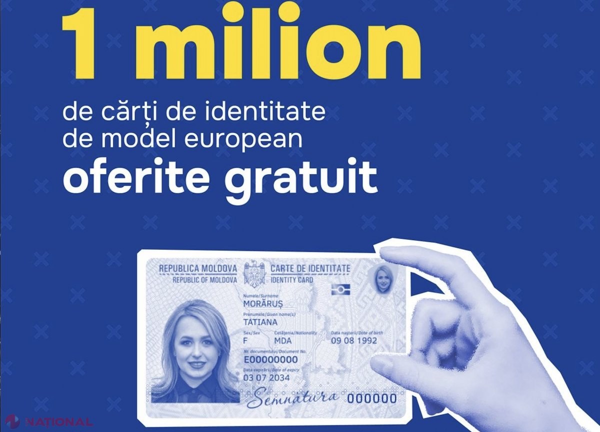 Guvernul oferă GRATUIT 1 000 000 de cărți de identitate, de model european, pentru persoanele care le solicită în regim obișnuit