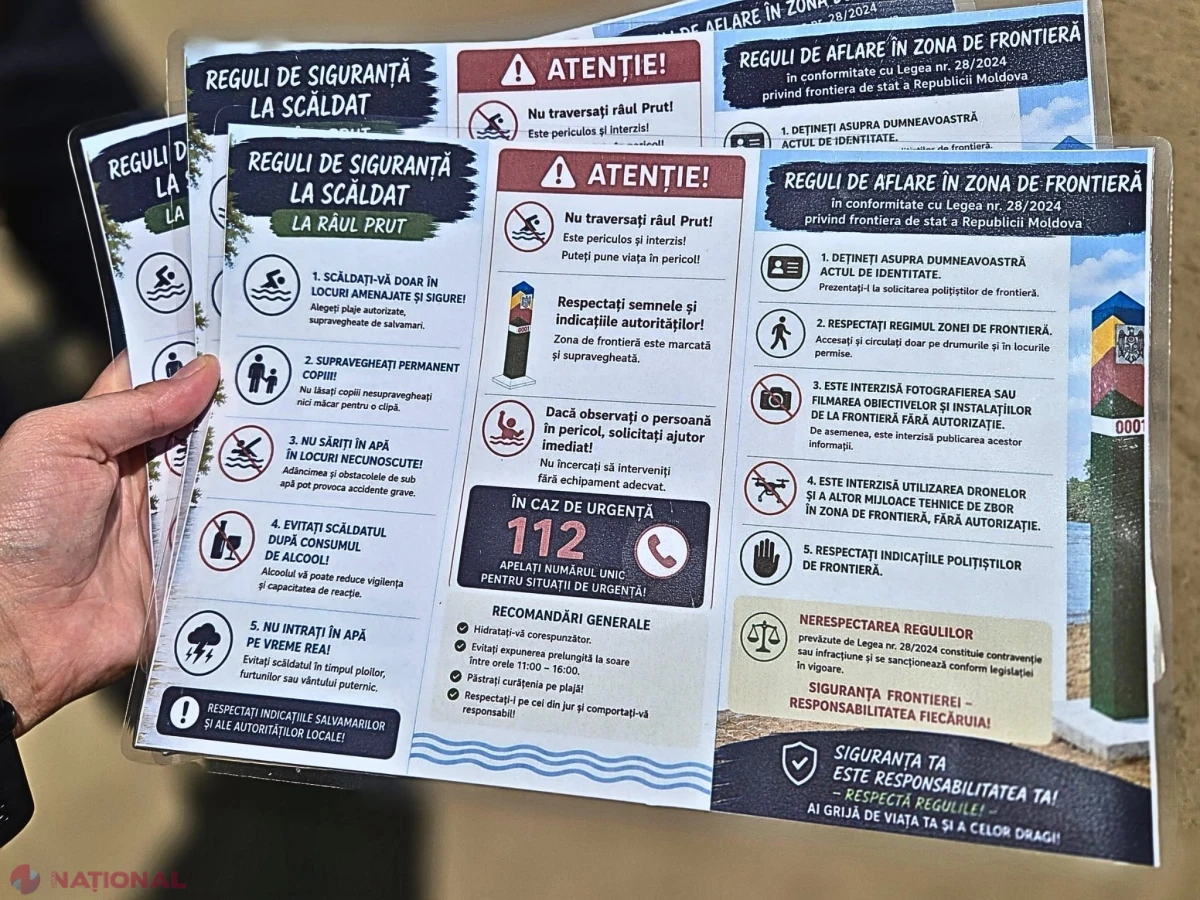 Polițiștii de frontieră atenționează: reguli simple de siguranță pe malul Prutului pentru o vară fără incidente