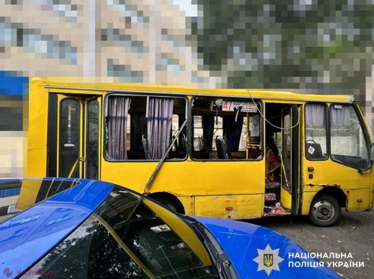 Patru civili uciși și alți patru răniți la Herson după un atac cu dronă asupra unui autobuz