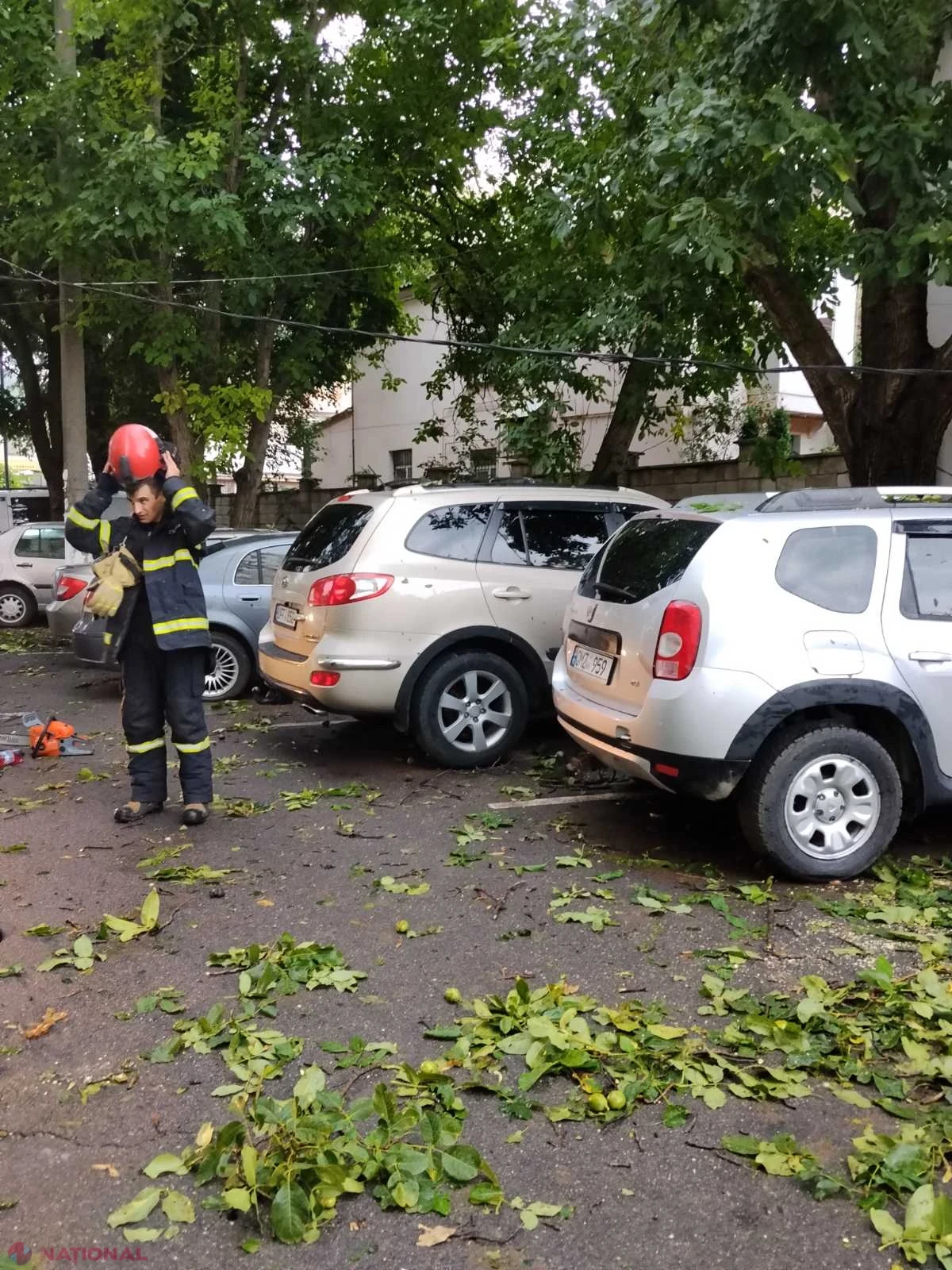 Furtuna lovește municipiul Ungheni: zeci de copaci doborâți, mașini avariate și drumuri blocate, fără victime