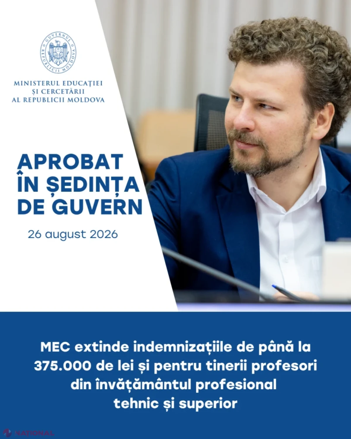Indemnizații de până la 375.000 de lei pentru tinerii specialiști din învățământul profesional tehnic și superior: Decizia aprobată de Guvern  