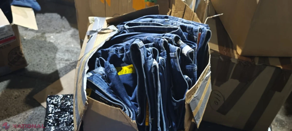 Microbuz cu „bunuri personale”, prins la Leușeni cu un lot nedeclarat de haine noi din Irlanda