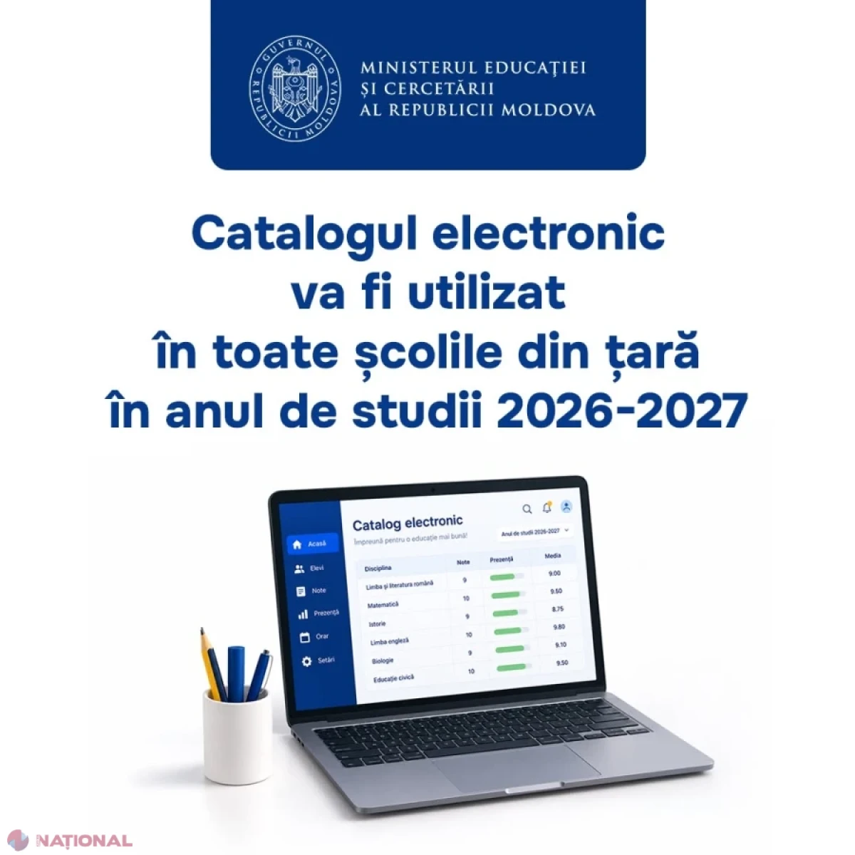 Toate școlile din țară vor trece la catalogul electronic în anul de studii 2026-2027