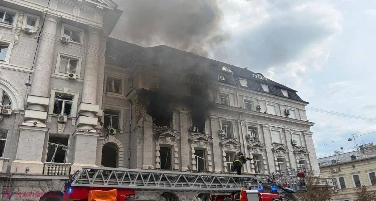 Sediul central al SBU, lovit de o dronă rusească în centrul Kievului. Zelenski: A vizat biroul şefului instituţiei