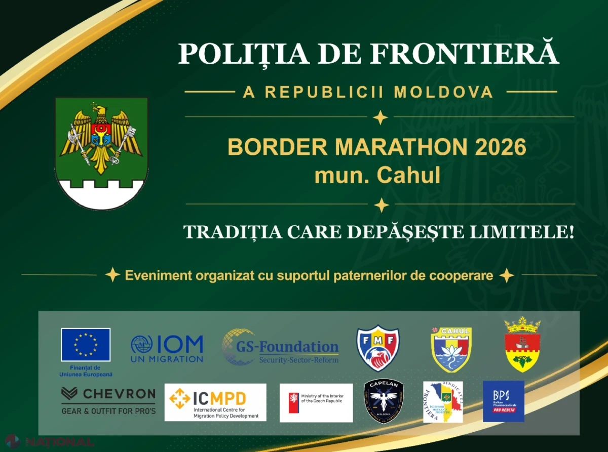 BORDER MARATHON 2026 se desfășoară pe 26 septembrie, la frontiera de sud a Moldovei